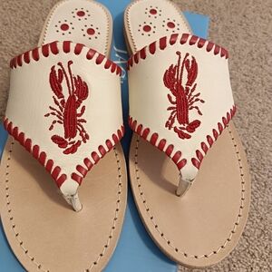 JACK ROGERS LOBSTER SANDALS SZ 9